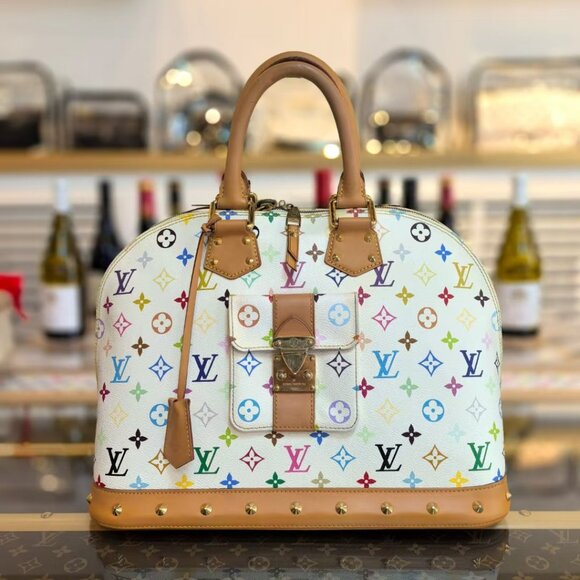 ✨ RARE! LV White Multicolore Alma GM by Takashi Murakami ✨ - Picture 1 of 6